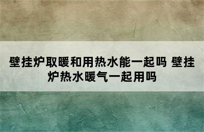 壁挂炉取暖和用热水能一起吗 壁挂炉热水暖气一起用吗